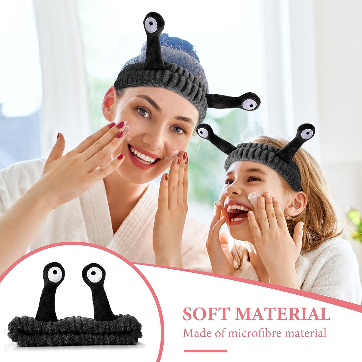 Bandeau de lavage pour le visage : un accessoire créatif et mignon pour les femmes Élégant et pratique, ce bandeau en polaire corail est idéal lors de votre routine beauté ou pendant la douche. – Image 5