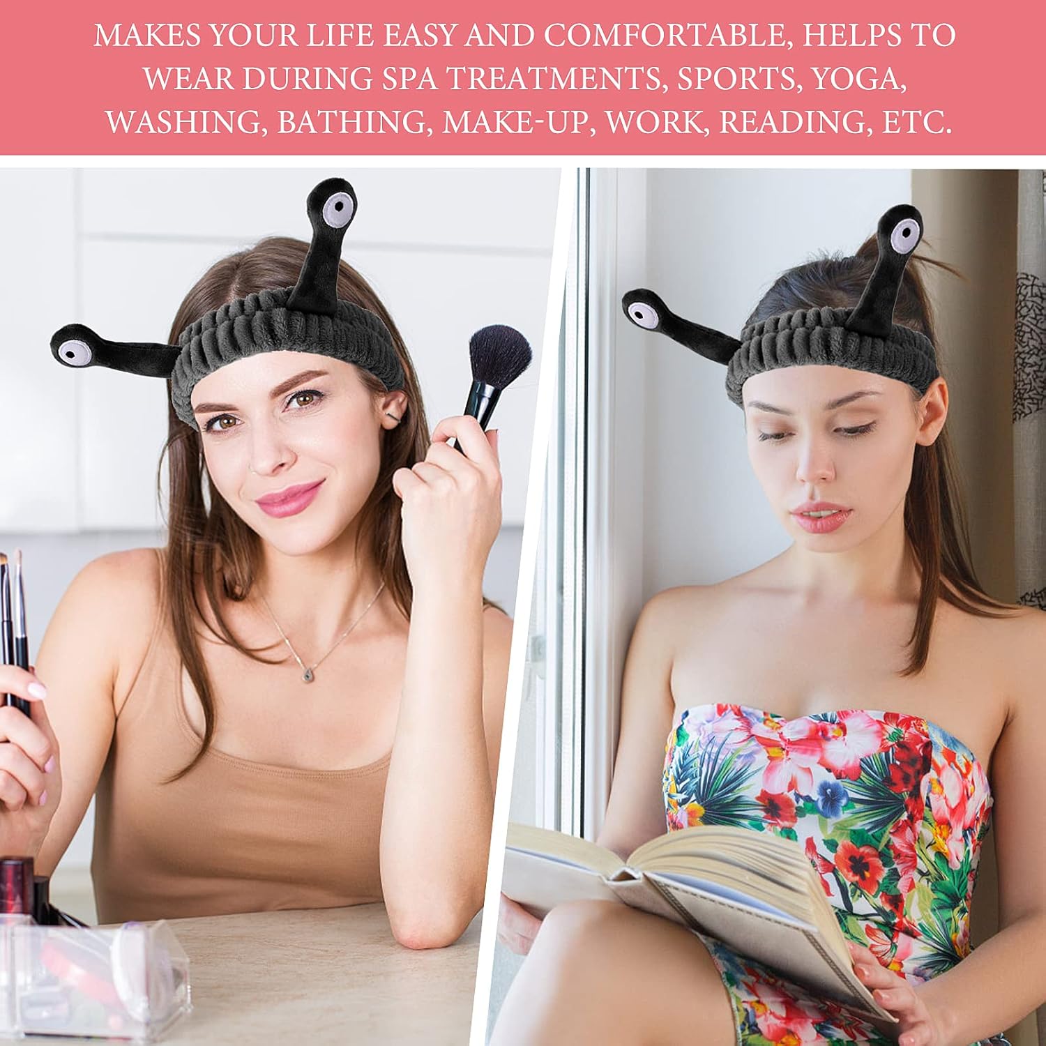 Bandeau de lavage pour le visage : un accessoire créatif et mignon pour les femmes Élégant et pratique, ce bandeau en polaire corail est idéal lors de votre routine beauté ou pendant la douche. – Image 6