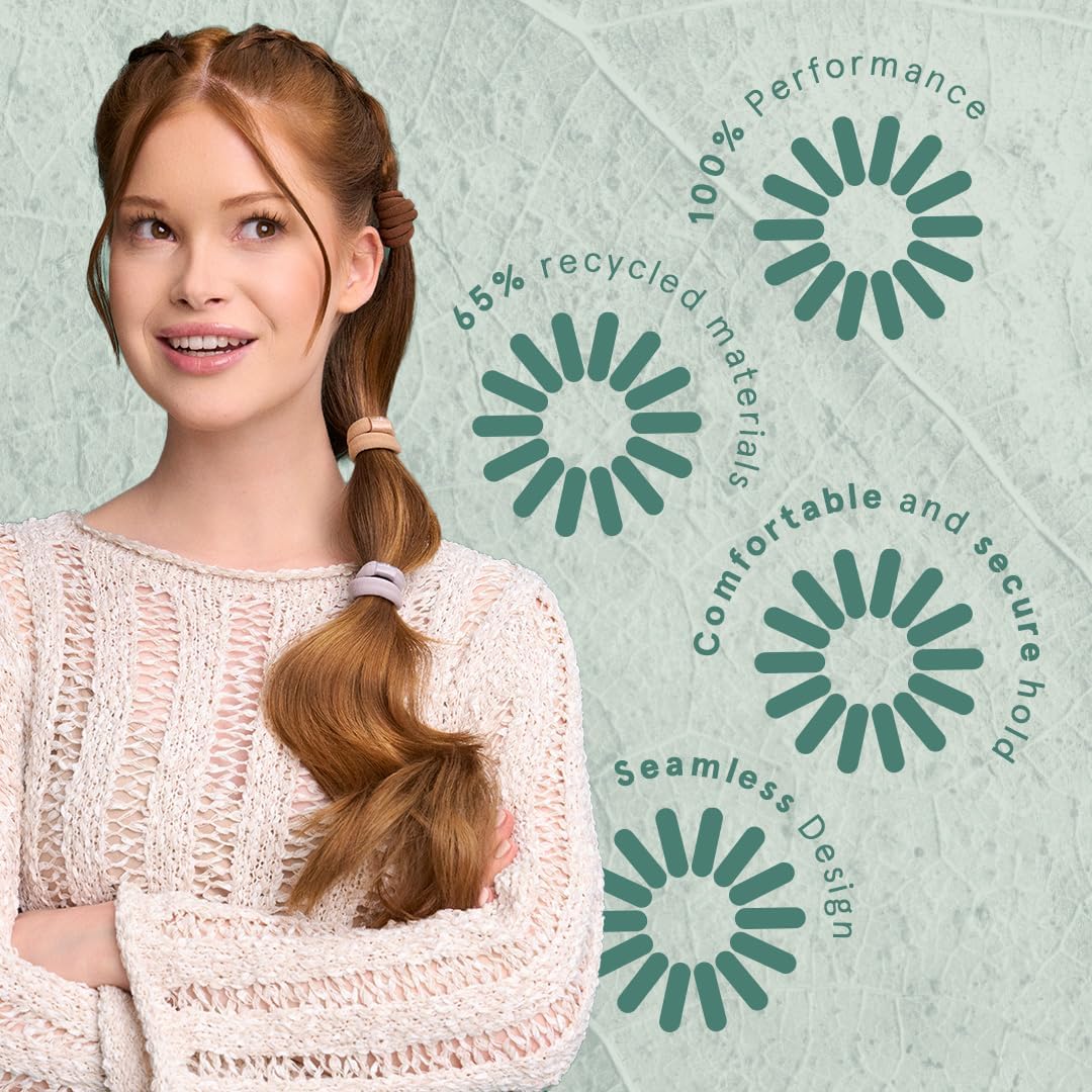 Élastiques Mocha Brown : doux pour les cheveux, anti-frisottis et sans empreinte pour un coiffage élégant – Image 3