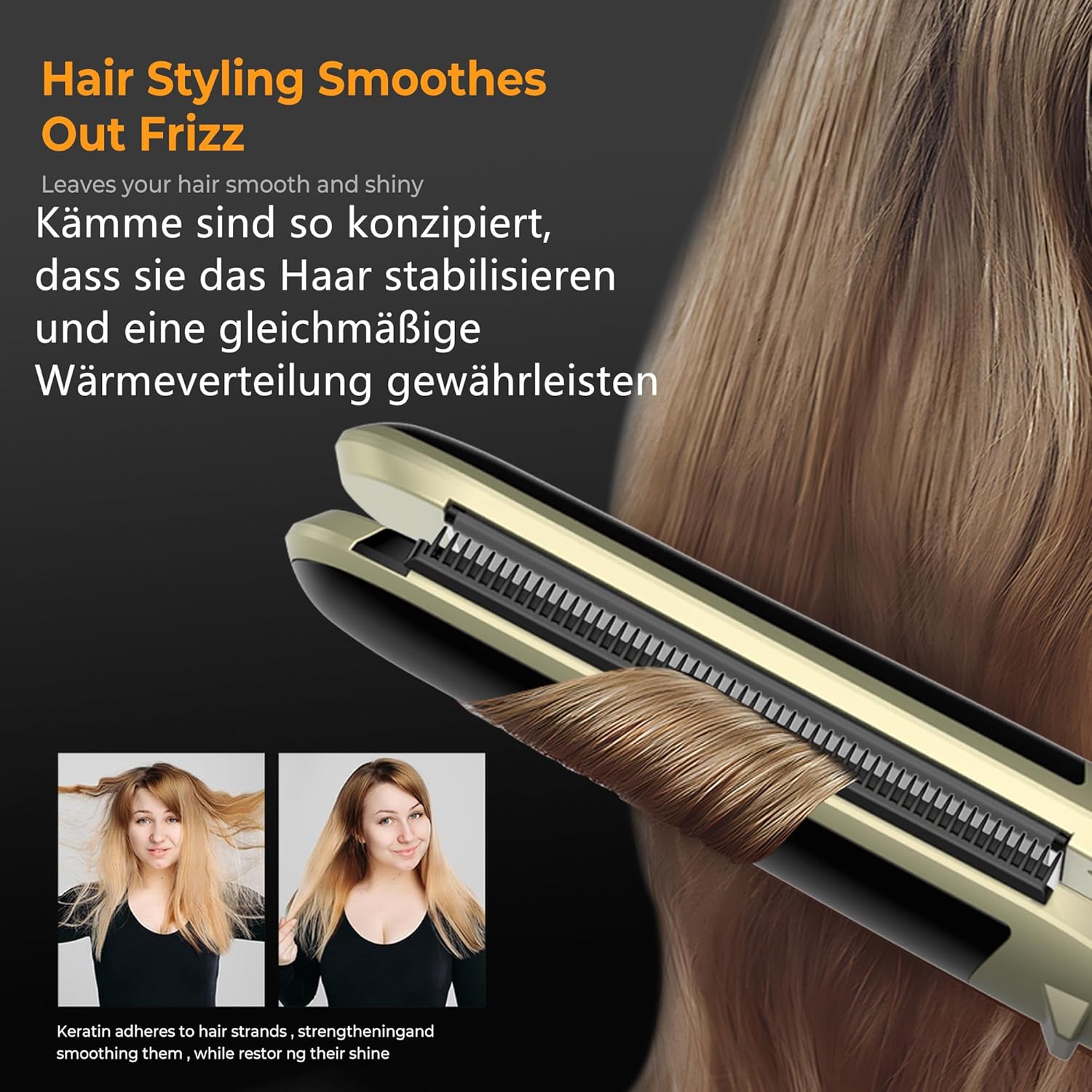 Lisseur 2 en 1 pour cheveux longs et épais : lissez et bouclez en un éclair avec un chauffage rapide de 30 secondes – Image 3