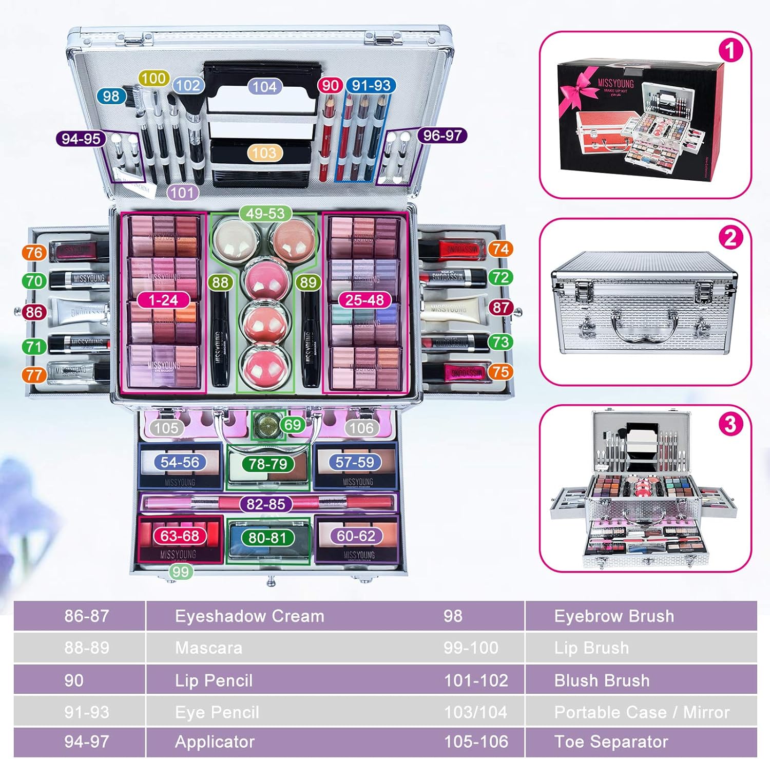 Set de maquillage complet : le coffret idéal pour sublimer votre beauté – Image 3