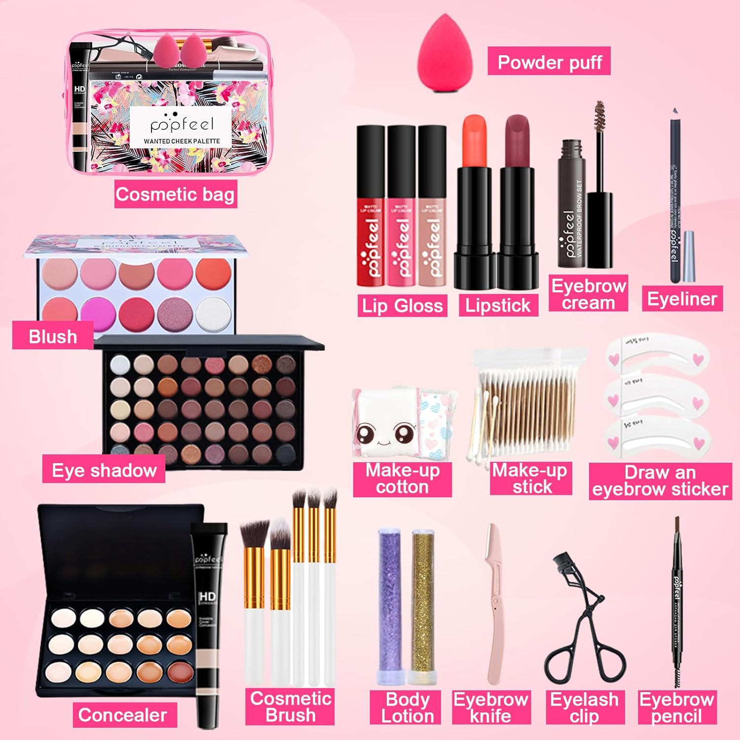 Ensemble cadeau de maquillage tout en un : 28 pièces pour sublimer les femmes et les filles avec style – Image 2