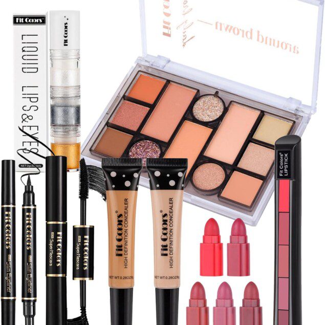 Kit de maquillage complet pour les passionnées de beauté : palettes de blush et fards à paupières pour un look éclatant