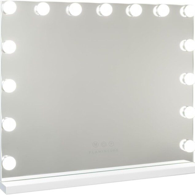 Miroir maquillage lumineux : l'accessoire incontournable pour les passionnées de beauté avec 15 lumières LED et contrôle tactile