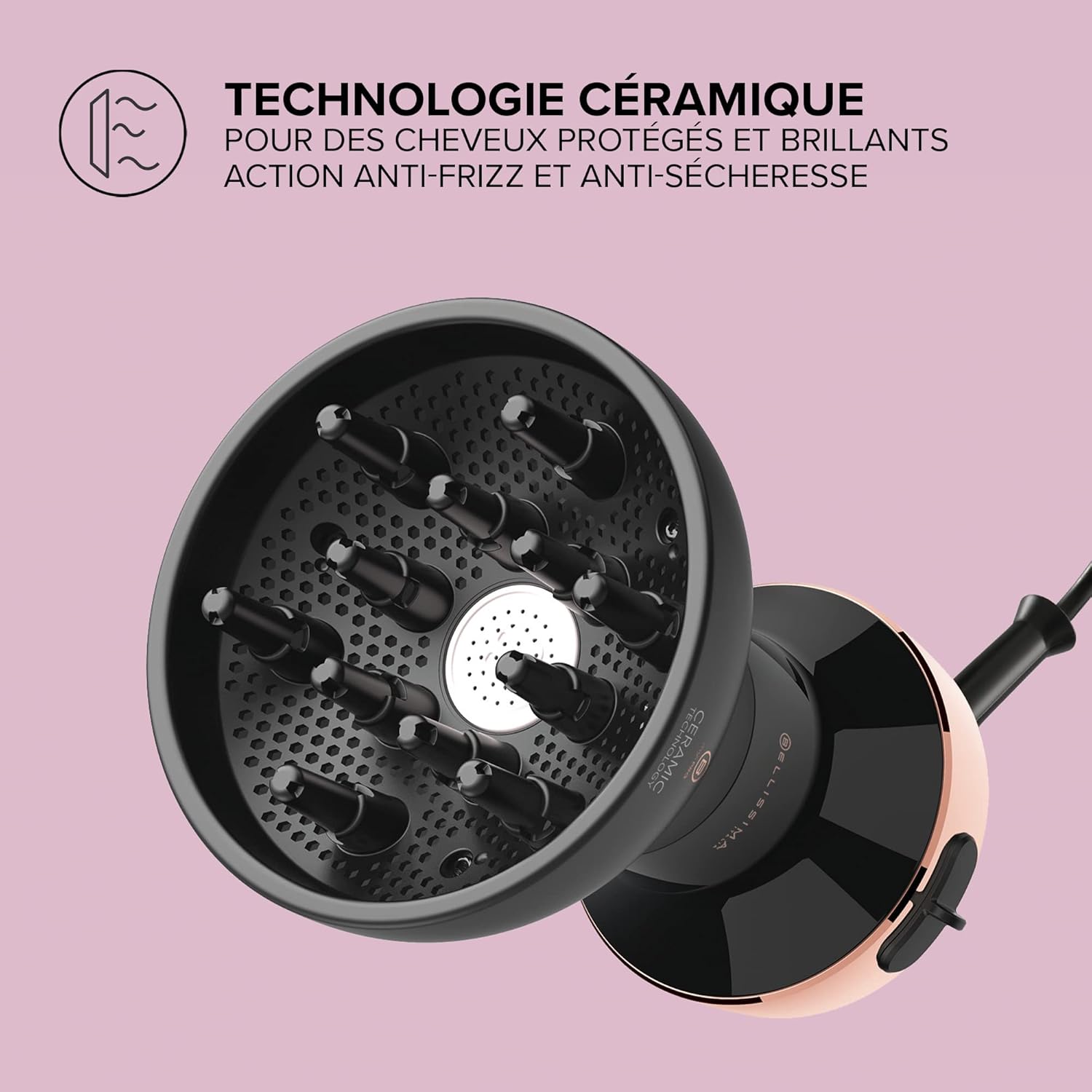 Diffuseur d'air chaud pour cheveux bouclés : séchage doux et sans frisottis avec technologie céramique – Image 4
