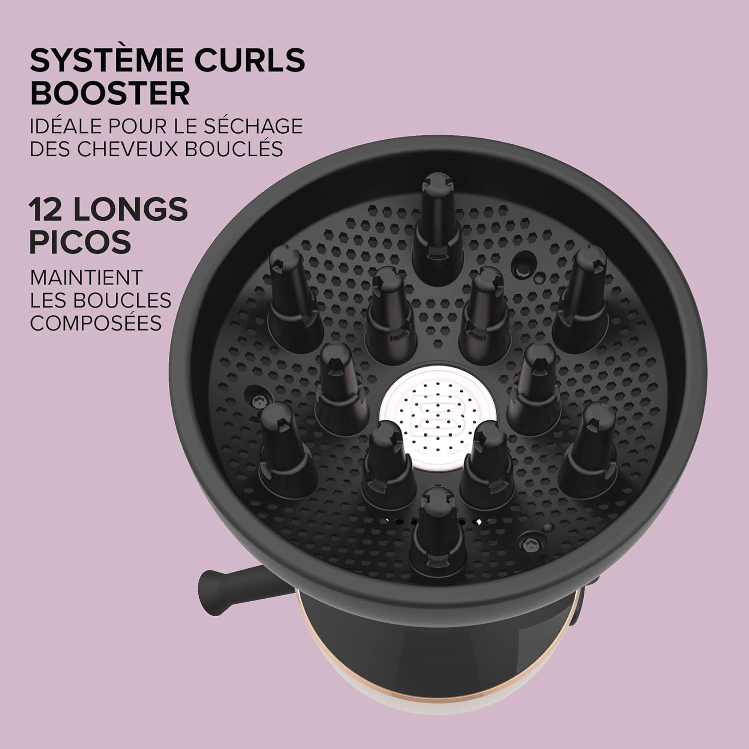 Diffuseur d'air chaud pour cheveux bouclés : séchage doux et sans frisottis avec technologie céramique – Image 5