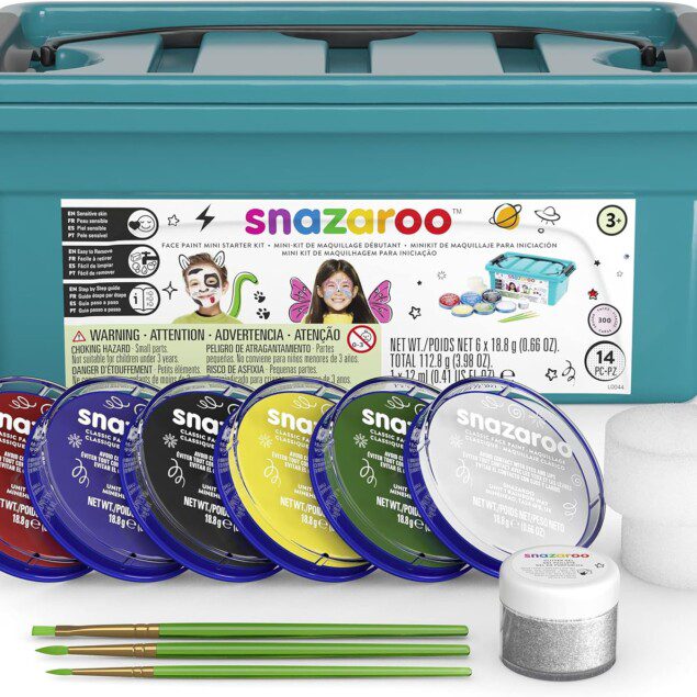 Peinture pour le visage : kit mini démarrage de 14 pièces pour enfants créatifs   Découvrez 6 couleurs vibrantes pour des jeux d'anniversaire et des fêtes inoubliables