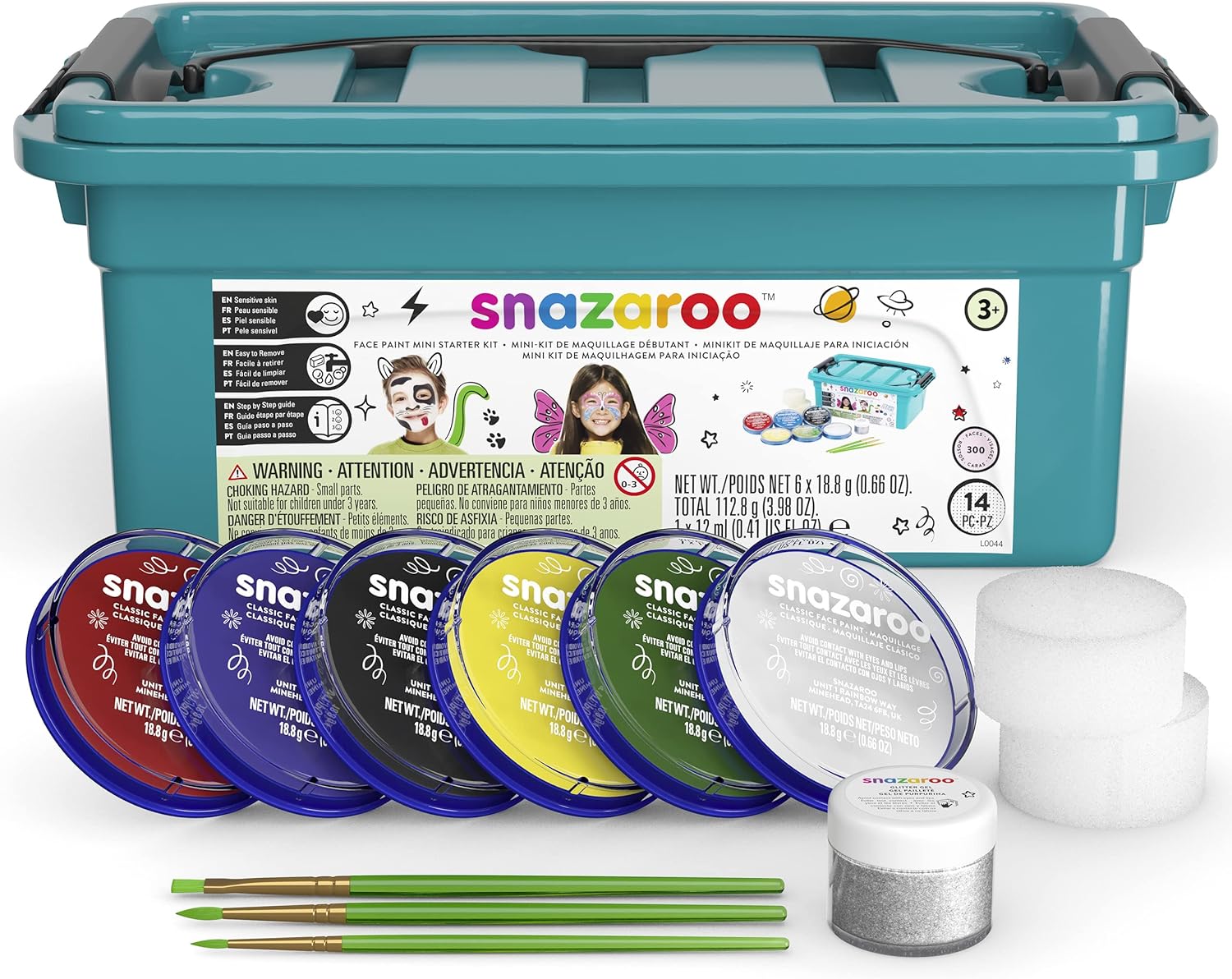 Peinture pour le visage : kit mini démarrage de 14 pièces pour enfants créatifs   Découvrez 6 couleurs vibrantes pour des jeux d'anniversaire et des fêtes inoubliables
