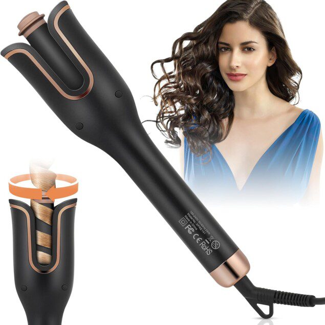 Boucleur automatique pour des cheveux magnifiquement bouclés : 4 températures réglables et sécurité anti-brûlure pour une coiffure impeccable et longue durée