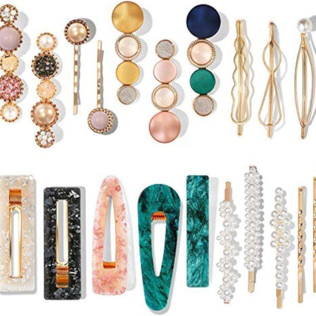 Set de 20 pinces à cheveux en résine acrylique perlée : pour un style bohème élégant des femmes et des filles en toutes occasions