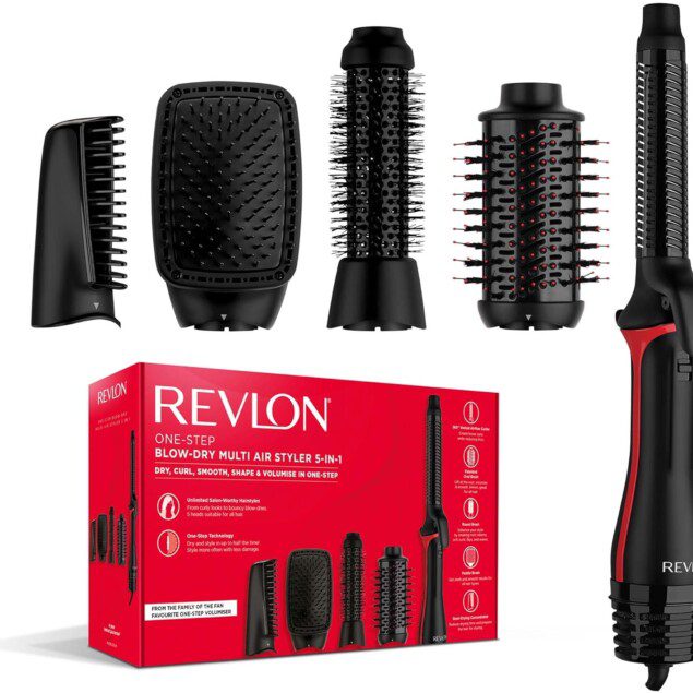 Styler 5-en-1 pour un coiffage polyvalent : boucleur, sèche-cheveux et brosse volumisante