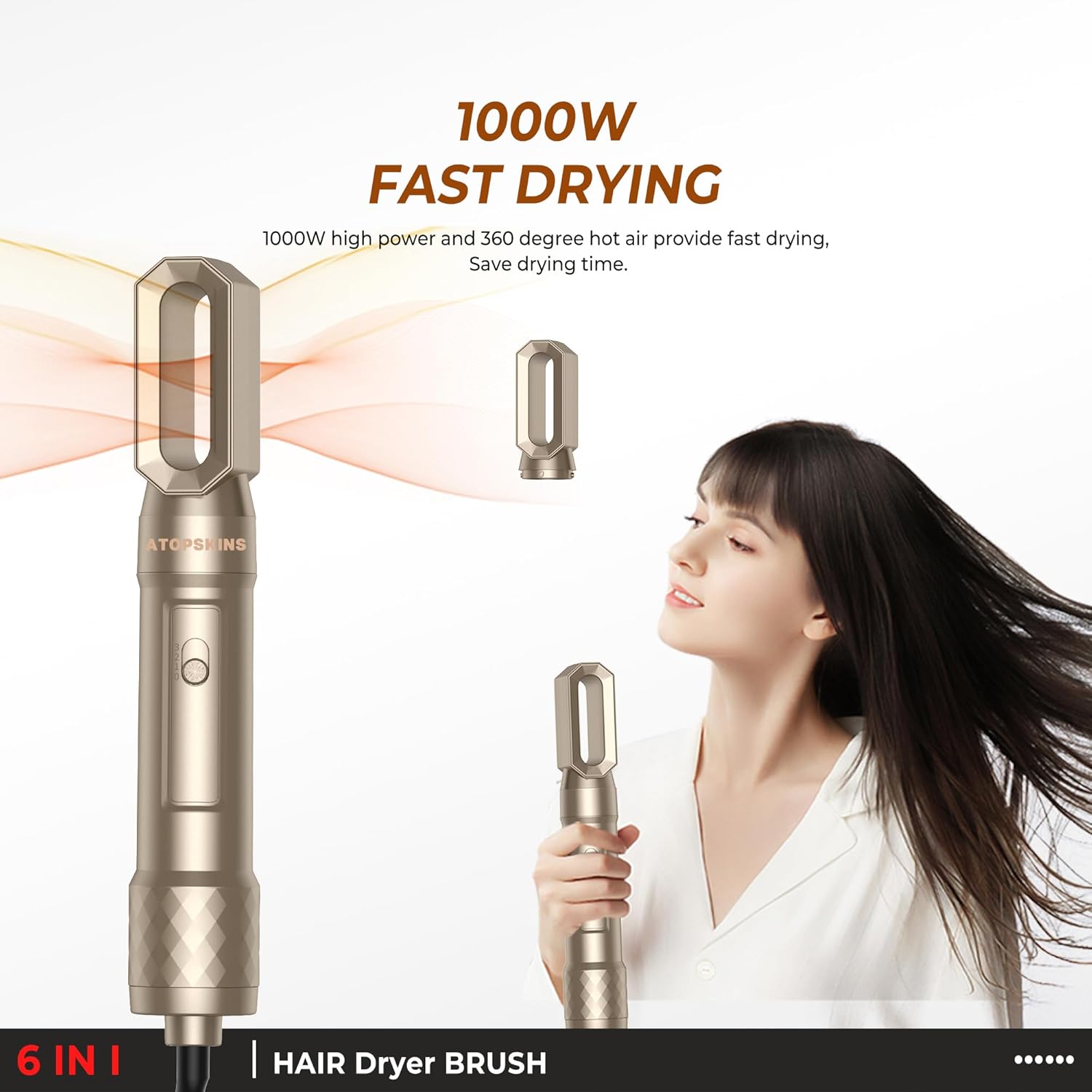 Air Styler 6 en 1 : le sèche-cheveux et fer à boucler multifonctionnel pour femmes, pour un coiffage parfait et rapide à domicile – Image 6