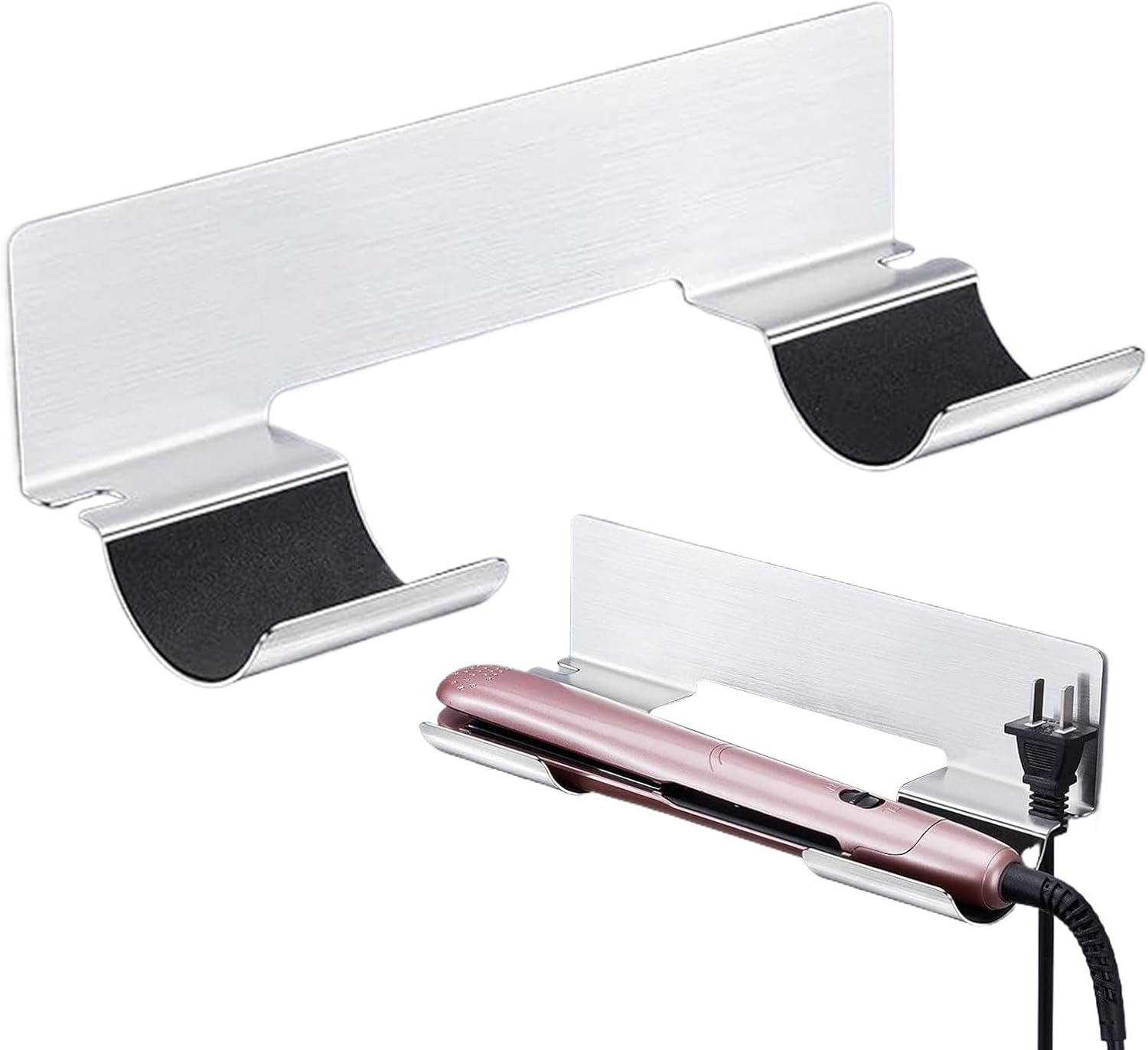 Cintre pour sèche-cheveux : support mural en acier inoxydable pour une salle de bain organisée Organiseur mural d'outils de coiffure pour accessoires de coiffure – idéal pour les passionnés de beauté – Image 9