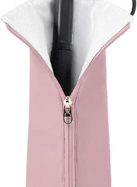Support et tapis pour fer à lisser : l'accessoire idéal pour les passionnées de coiffure Organisateur de voyage résistant en rose, pour un rangement élégant et pratique de vos outils capillaires