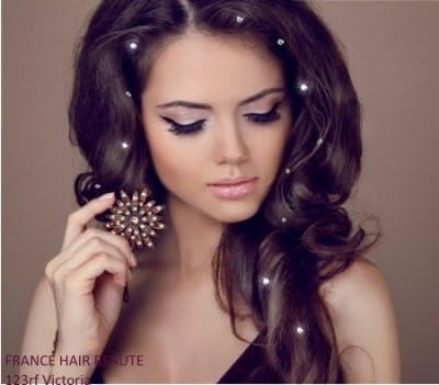 Strass cheveux 100% pur cristal pour sublimer votre coiffure avec élégance : accessoires blancs transparents et un cadeau surprise inclus – Image 3