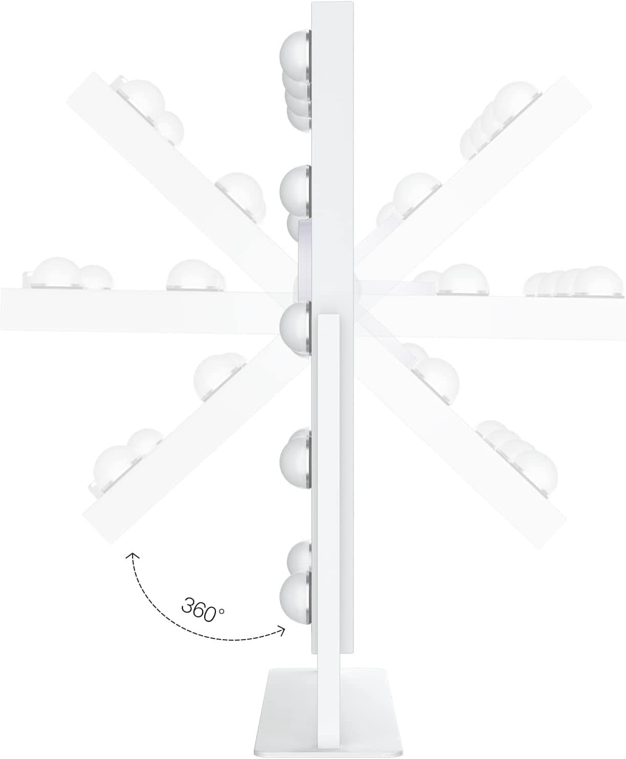 Miroir maquillage lumineux : l’accessoire parfait pour les passionnées de beauté avec 12 lumières et rotation à 360° – Image 7