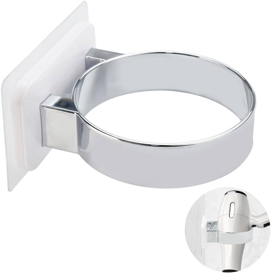 Porte sèche cheveux mural adhésif : support pratique et élégant pour ranger votre sèche-cheveux sans perçage