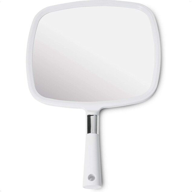 Miroir à main avec poignée confortable : idéal pour coiffeurs, barbiers et maquillage à domicile
