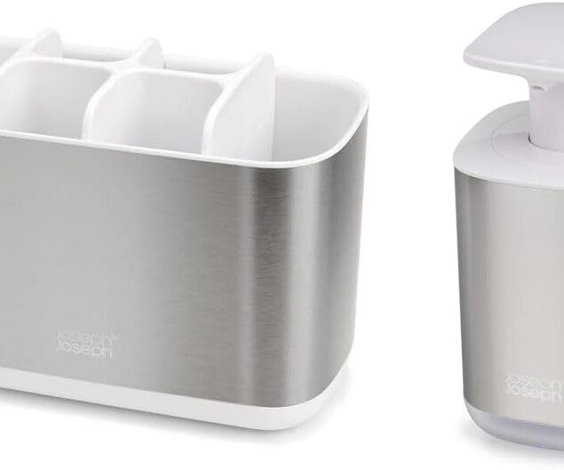 Ensemble de salle de bain élégant : support à brosse à dents et distributeur de savon pour un espace esthétique et fonctionnel