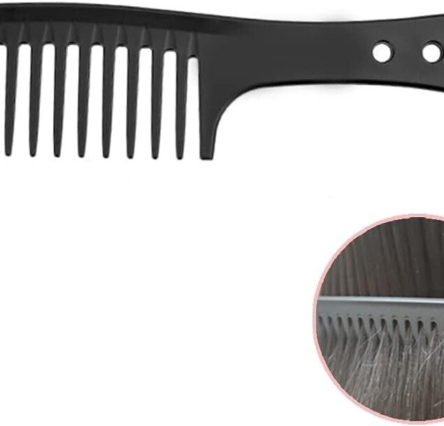Peigne à dents larges en fibre de carbone : l'outil idéal pour coiffer vos cheveux épais et bouclés en douceur