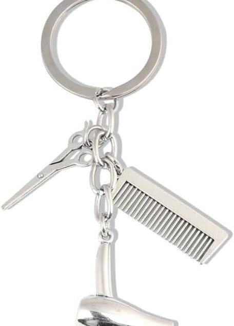 Porte-clés coiffeur en métal : un accessoire élégant pour les professionnels de la coiffure