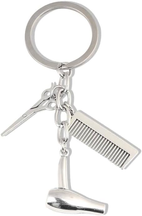 Porte-clés coiffeur en métal : un accessoire élégant pour les professionnels de la coiffure