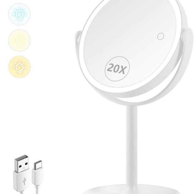 Miroir grossissant lumineux : le compagnon idéal pour un maquillage parfait

Découvrez notre miroir maquillage lumineux avec grossissement x20, éclairage réglable et trois couleurs de lumière, parfait pour les coiffeuses et les bureaux.
