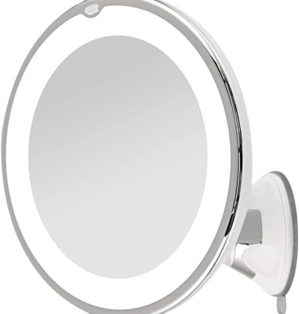 Miroir de rasage grossissant x 5 avec lumière : l'allié idéal pour les voyageurs soucieux de leur look