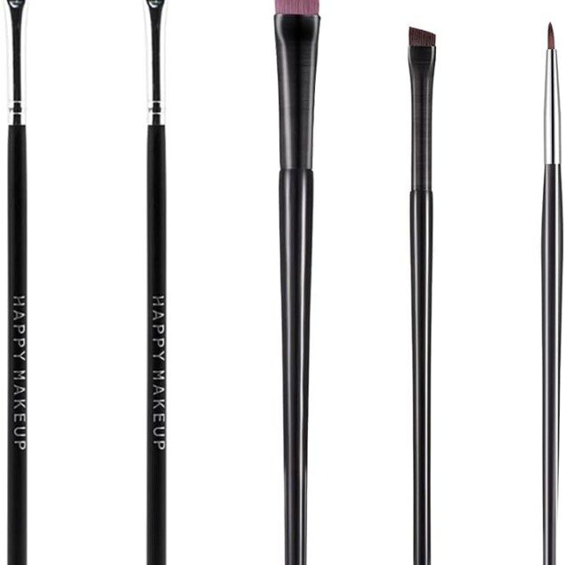 Pinceaux de maquillage biseautés : 5 pinceaux eyeliner inclinés pour un regard sublimé et précis