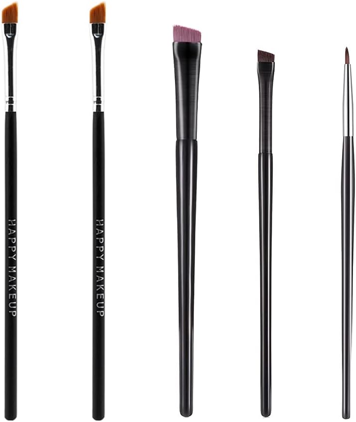 Pinceaux de maquillage biseautés : 5 pinceaux eyeliner inclinés pour un regard sublimé et précis