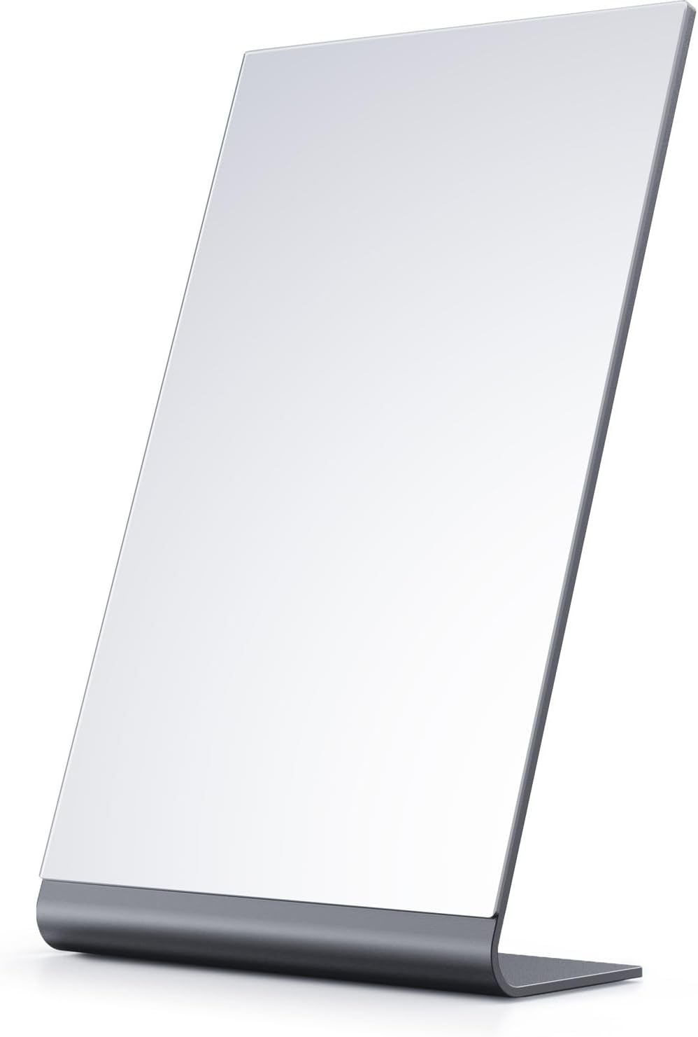 Miroir de maquillage rectangulaire sur pied : l’élégance pour votre bureau ou salle de bain