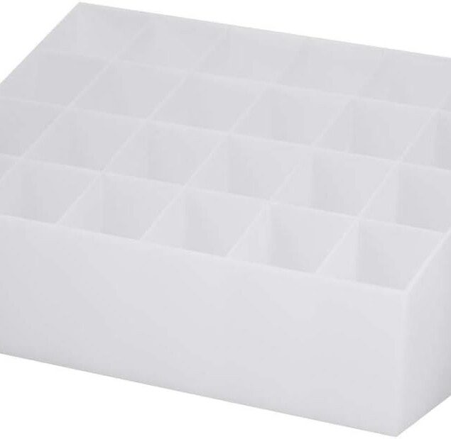 Organisateur de maquillage : 24 grilles porte-rouge à lèvres pour un rangement élégant et pratique