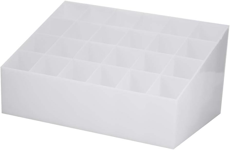 Organisateur de maquillage : 24 grilles porte-rouge à lèvres pour un rangement élégant et pratique