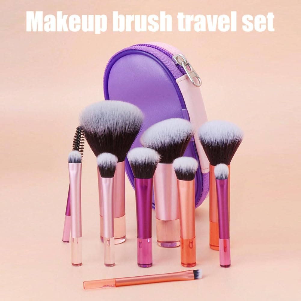 Pinceaux de maquillage synthétiques premium : set complet pour les passionnées de beauté Idéal pour le fond de teint, la poudre et le contouring, avec éponges et trousse élégante – Image 3