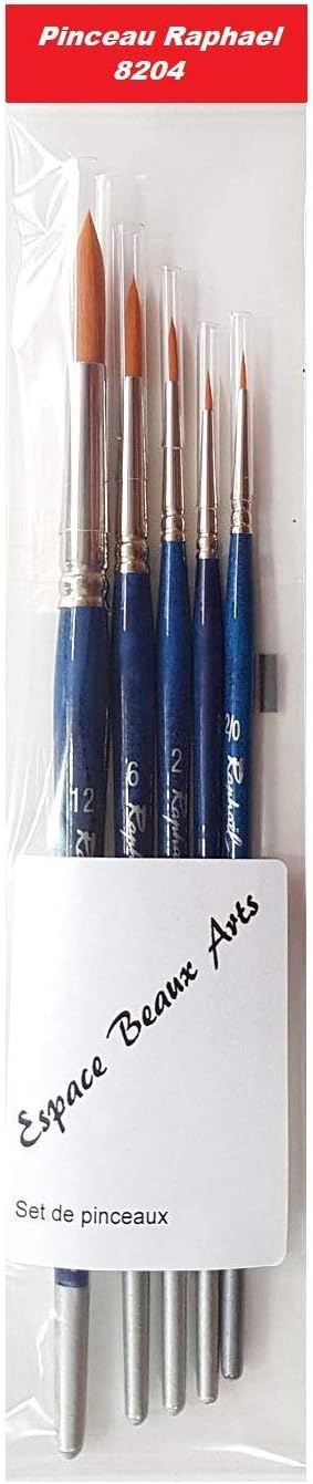 Pinceaux de précision pour artistes : set de 5 pièces Raphael Série 8204 Kaerell pour des détails exquis – Image 11