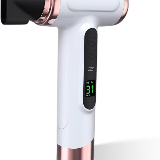 Sèche-cheveux sans fil rechargeable : l'accessoire idéal pour les voyageurs et campeurs  
Profitez d'un style impeccable grâce à sa puissance de 15000 mAh et ses options de chaleur et de vent froid