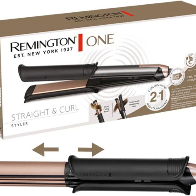 Lisseur et boucleur cheveux 2-en-1 : l'outil parfait pour vos coiffures élégantes Découvrez le Remington ONE avec embouts flexibles en céramique et contrôle de température