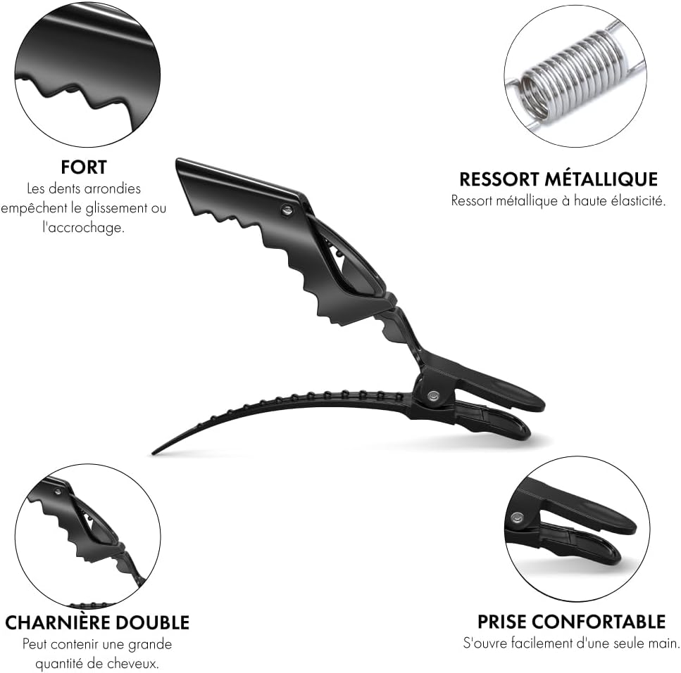 Pince crocodile pour cheveux femme : accessoire essentiel pour un coiffage parfait – Image 3