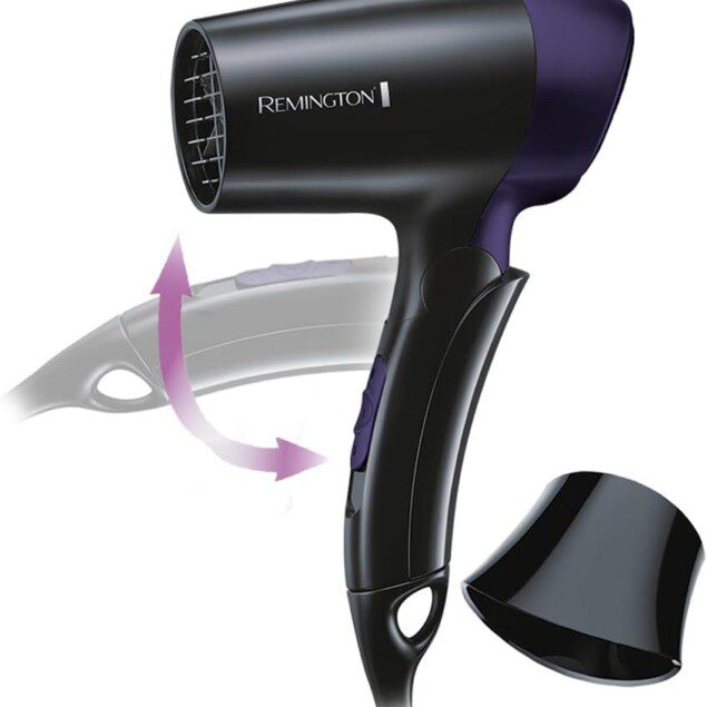 Sèche-cheveux pliable ultra compact pour les voyageurs : puissance 1400W et réglages personnalisés pour un coiffage rapide et efficace