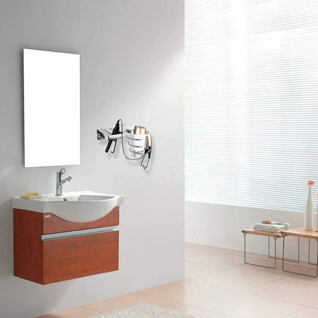 Support mural pour sèche-cheveux et fer à lisser : l’accessoire essentiel pour une salle de bain organisée et élégante