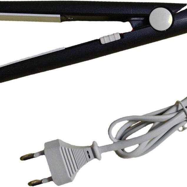 Mini fer à lisser 2 en 1 noir : l'outil portable idéal pour des coiffures lisses et bouclées