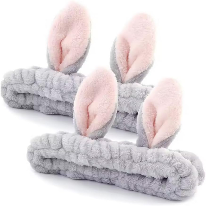 Bandeau de maquillage confort pour femme : design oreilles de lapin et maintien optimal lors de vos soins – Image 3
