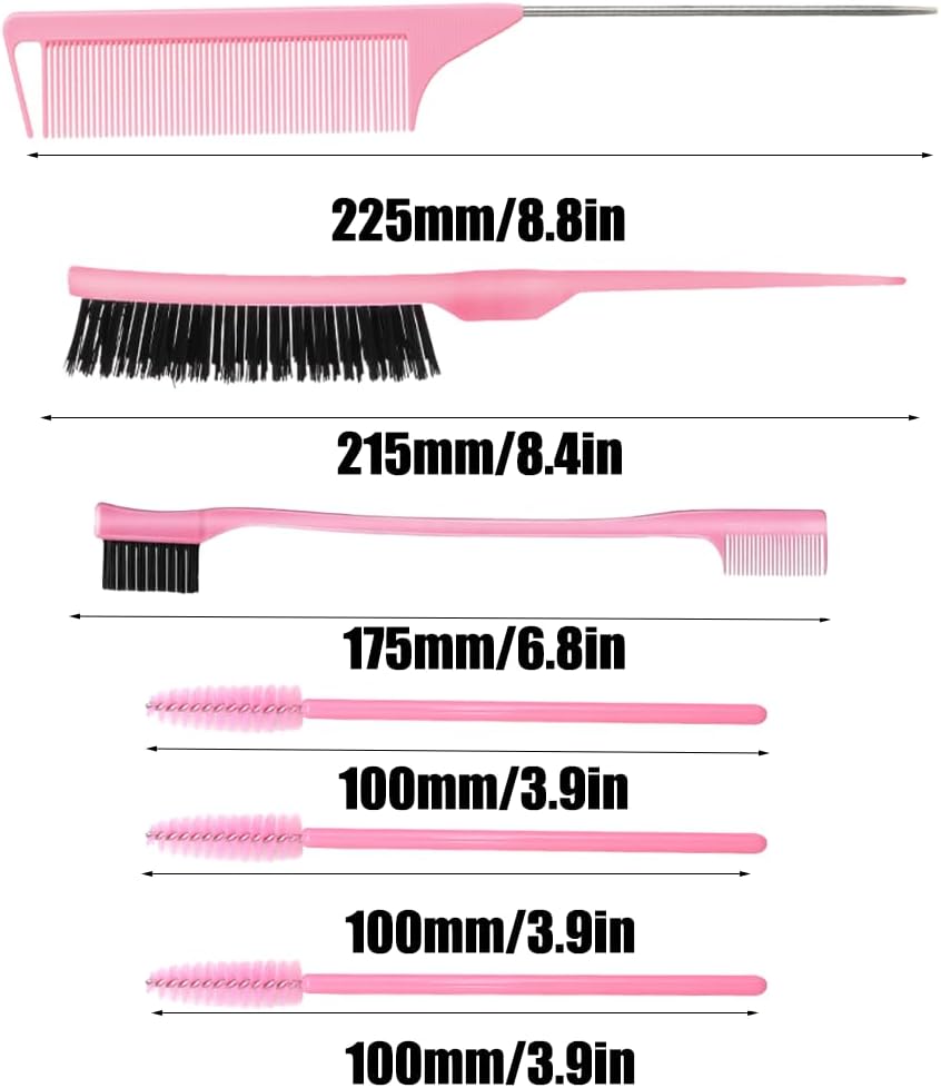 Set complet de 6 pièces pour les passionnés de coiffure : brosses et peignes pour un style impeccable – Image 2