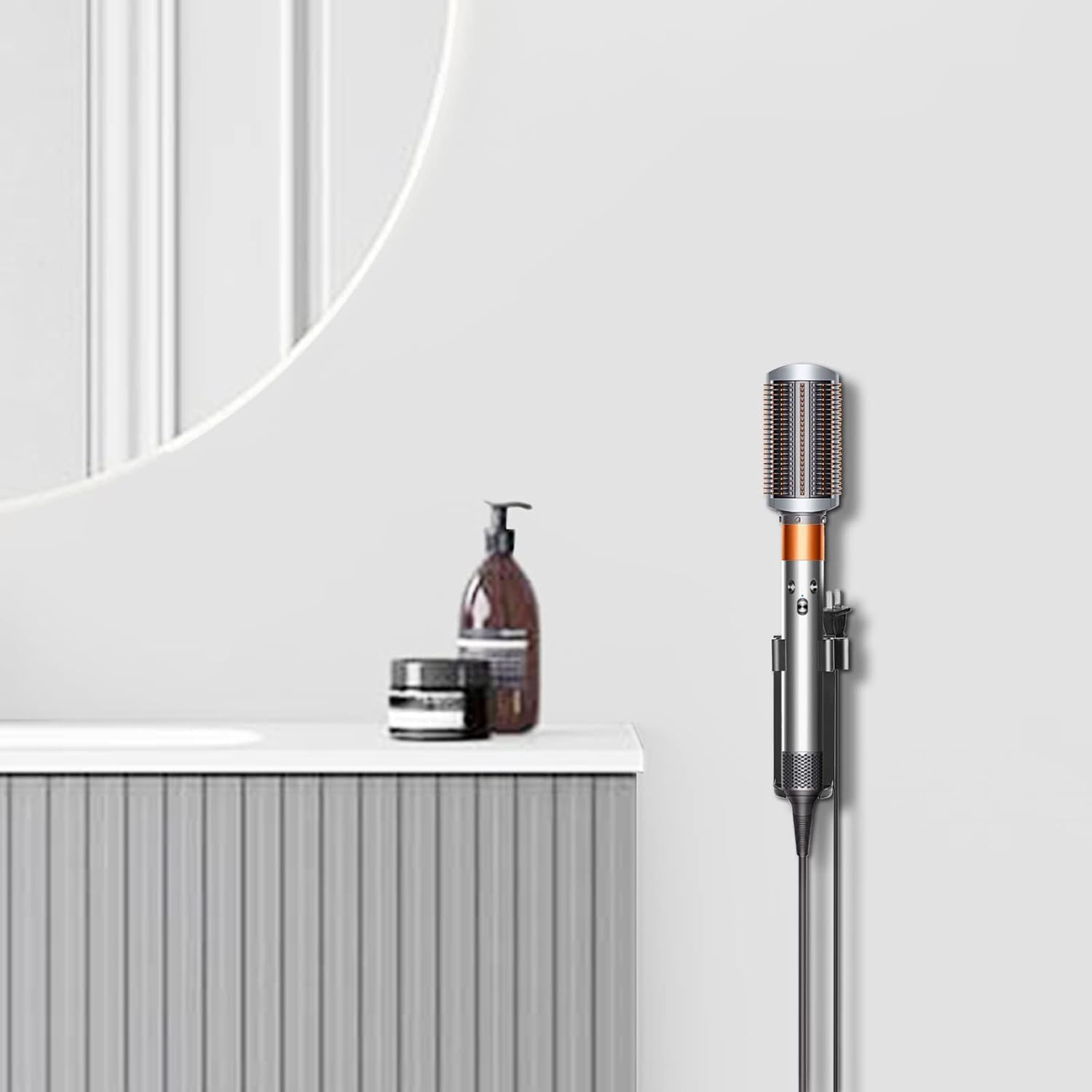 Support mural pour Dyson Airwrap : l'accessoire indispensable pour les passionnés de coiffure Optimisez votre espace et protégez vos appareils de coiffure avec ce support en métal résistant aux hautes températures, idéal pour les professionnels et les particuliers – Image 6