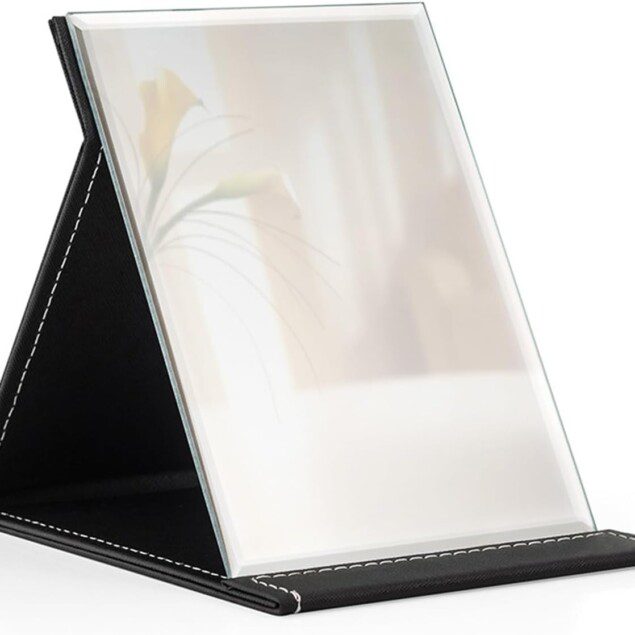 Miroir de maquillage pliable super HD : l'accessoire idéal pour les femmes en voyage