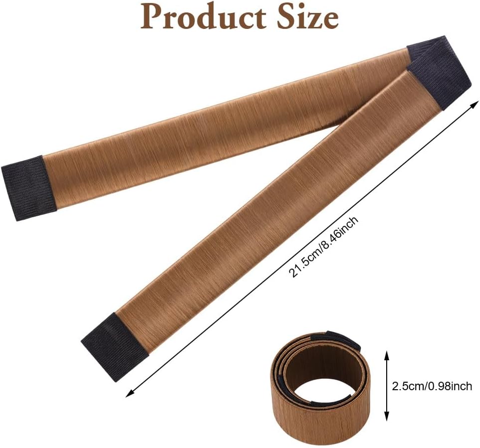 Chignon magique : set de 2 accessoires pour coiffure élégant pour filles et femmes Créez facilement des chignons sophistiqués avec notre French twist bun maker en brun clair – Image 2