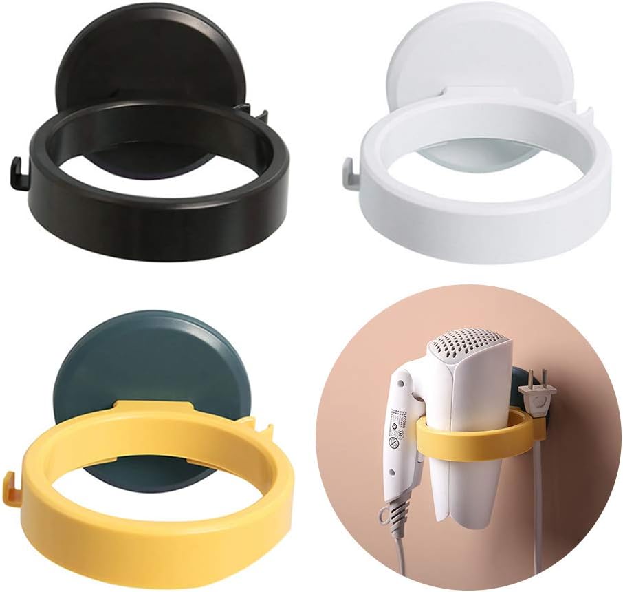 Supports pour sèche-cheveux : le lot de 3 ventouses pratiques pour salle de bain et salon de beauté