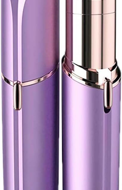 Rasoir visage femme : épilateur électrique doux avec lumières LED pour un soin parfait des joues, menton et bras