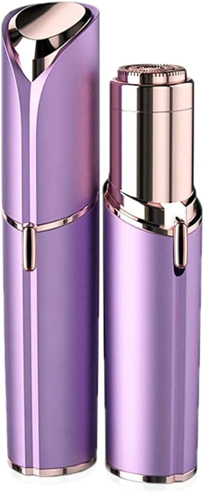 Rasoir visage femme : épilateur électrique doux avec lumières LED pour un soin parfait des joues, menton et bras