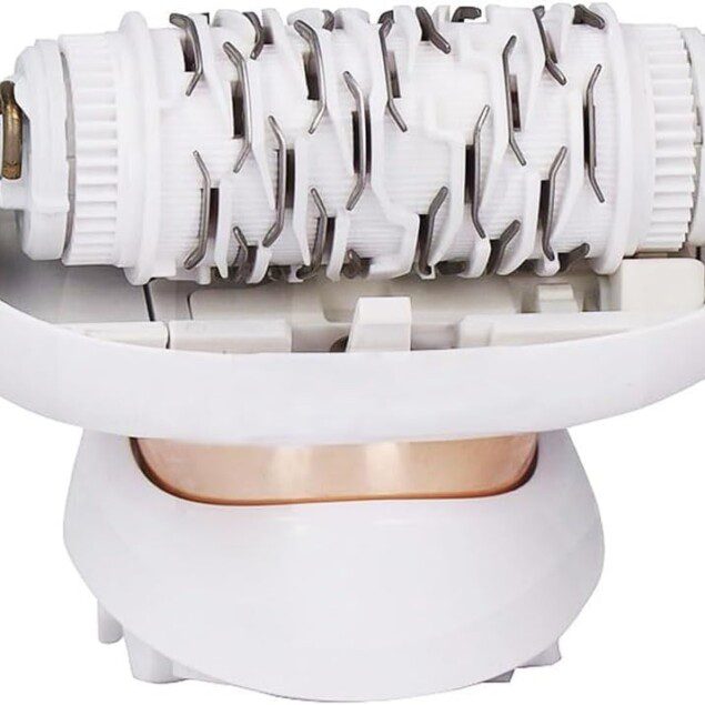 Tête d'épilateur flexible pour un épilateur de qualité : technologie Micro-Grip avec 40 pincettes pour un épilation douce et efficace